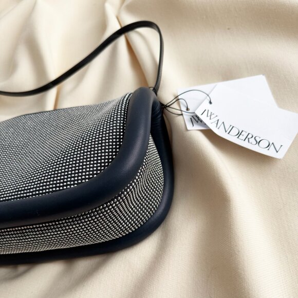 J.W. Anderson Bumper-15 Crystal-embellished Shoulder Bag in Navy - Picture 5 of 7